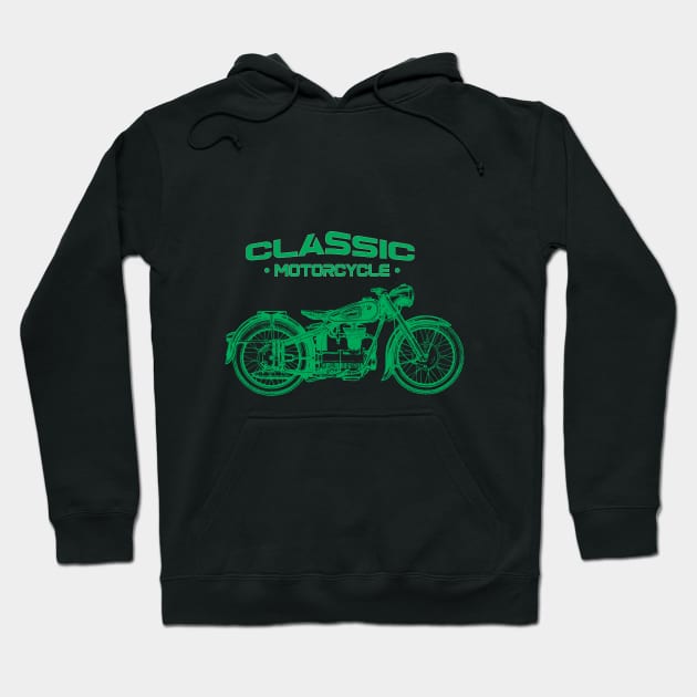 Classic Motorcycle Hoodie by Custome_Man